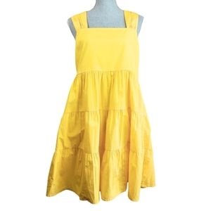 Banana Republic babydoll yellow dress tiered mini nap dress never worn